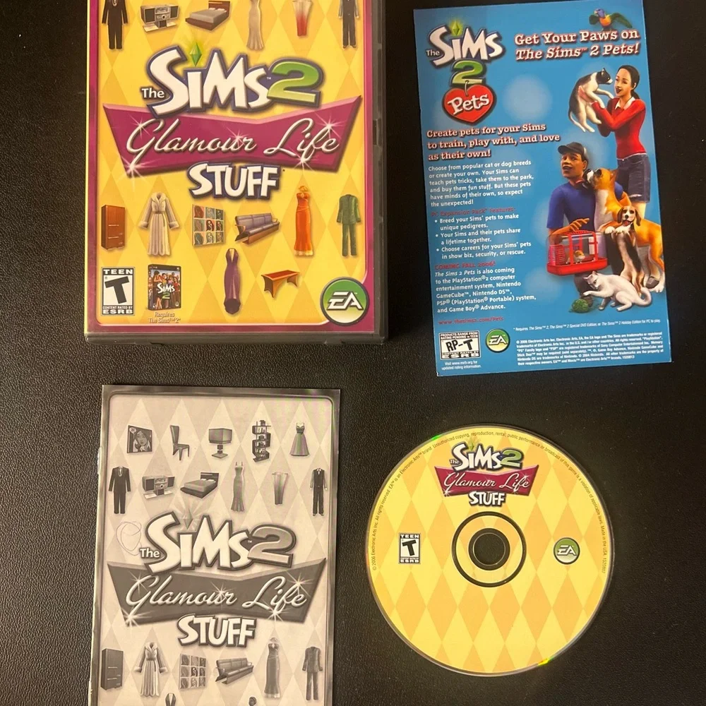 Sims 2: Glamour Life Stuff (PC, 2006) CIB